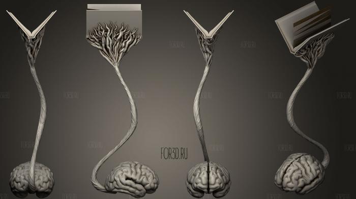 Brain Flower Book 3d stl модель для ЧПУ